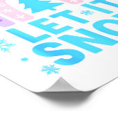 Rainbow Snowflake Christmas Winter Day Suprter Let Poster (Hoek)