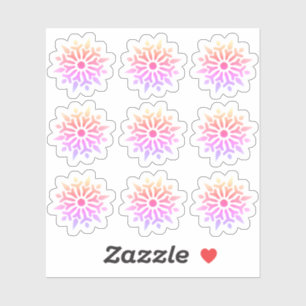 Rainbow Snowflake Vinyl Sticker