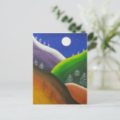 Rainbow Snowflakes Folk Art Briefkaart (Staand voorkant)