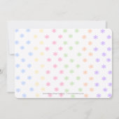 Rainbow Snowflakes Ice Skating Party Invitation Kaart (Achterkant)