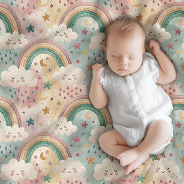 Rainbow Snuggle Blanket Gift for Baby’s Comfort Fleece Deken