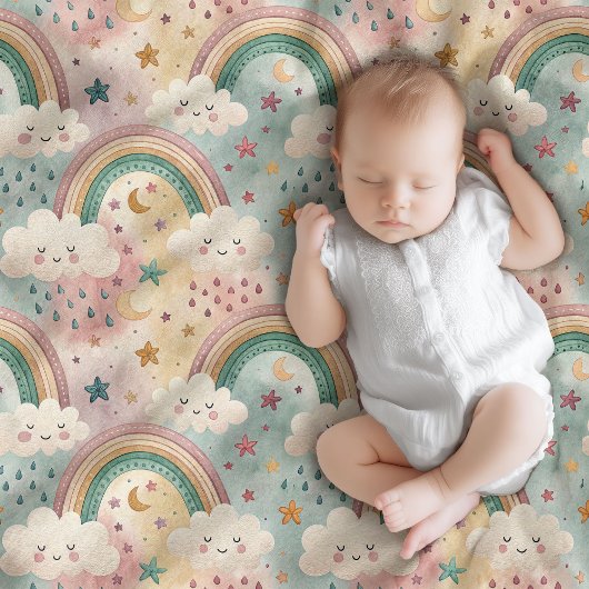 Rainbow Snuggle Blanket Gift for Baby’s Comfort Fleece Deken