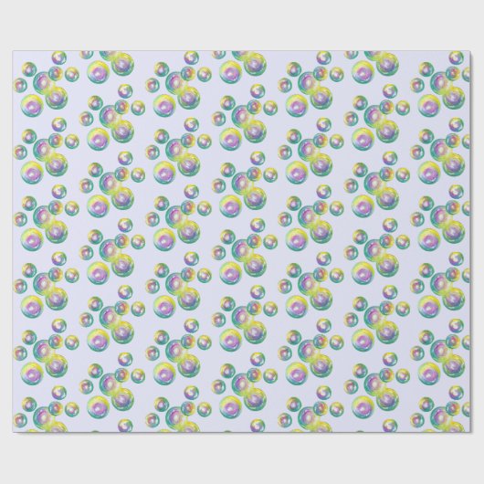 Rainbow Soap Bubbles Bubble Wand Zomerplezier Cadeaupapier (Vlak)