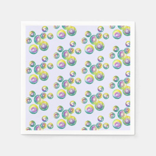 Rainbow Soap Bubbles Bubble Wand Zomerplezier Servet (Voorkant)