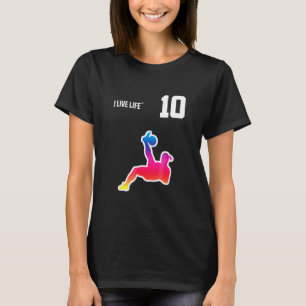 Rainbow Soccer I Live Life Trendy Schattigee Futbo T-shirt