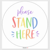 Rainbow Social Distancing Store Grote Verdieping M Sticker (Vel)
