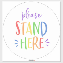 Rainbow Social Distancing Store Grote Verdieping M Sticker