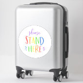 Rainbow Social Distancing Store Grote Verdieping M Sticker (Koffer)