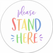 Rainbow Social Distancing Store Grote Verdieping M Sticker (Voorkant)