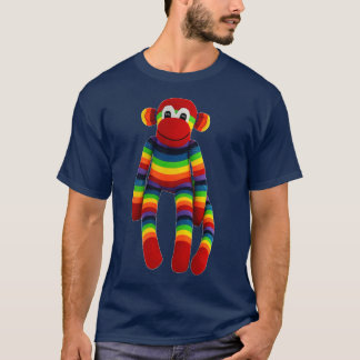 Rainbow Sock Monkey T-shirt