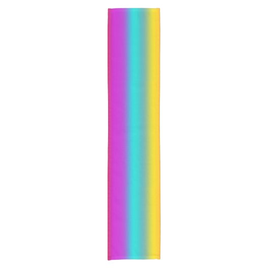 RAINBOW soft Stripes Pattern III + jouw idee Korte Tafelloper (Voorkant)