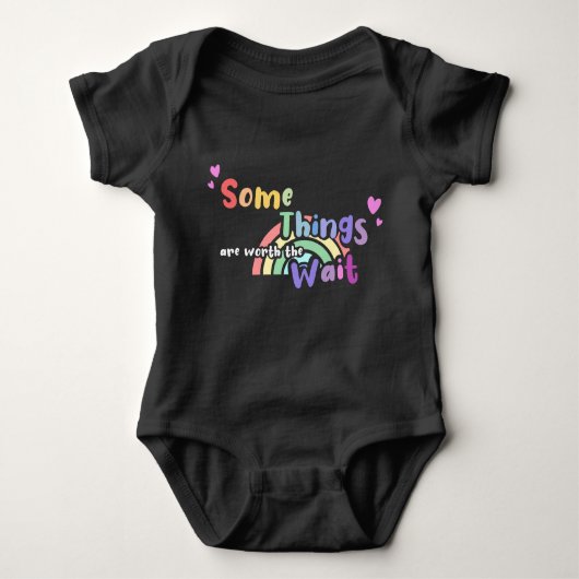 Rainbow Sommige dingen zijn het wachten waard Romper (Voorkant)