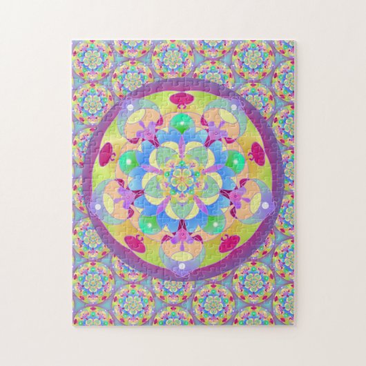 Rainbow Song Mandala Extreem uitdagend Legpuzzel (Verticaal)