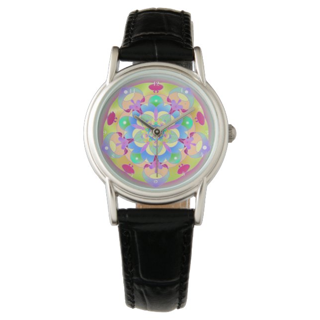 Rainbow Song Mandala Horloge (Voorkant)