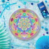Rainbow Song Mandala Papieren Bordje (Feest)