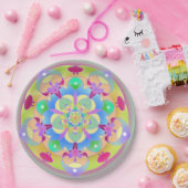 Rainbow Song Mandala Papieren Bordje (Feest)
