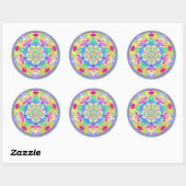 Rainbow Song Mandala Ronde Sticker (Vel)