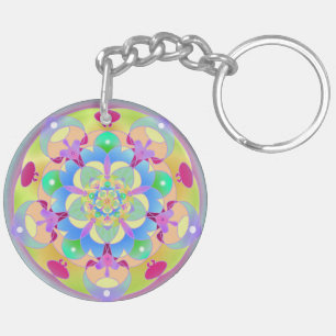 Rainbow Song Mandala Sleutelhanger