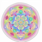 Rainbow Song Mandala Sticker (Voorkant)