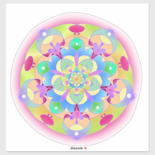 Rainbow Song Mandala Sticker (Vel)