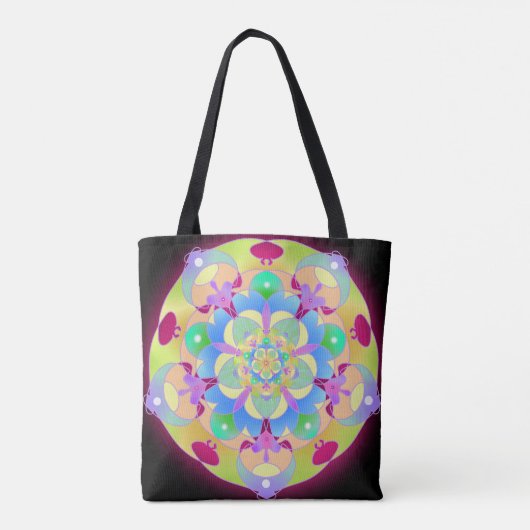 Rainbow Song Mandala Tote Bag (Achterkant)