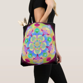Rainbow Song Mandala Tote Bag