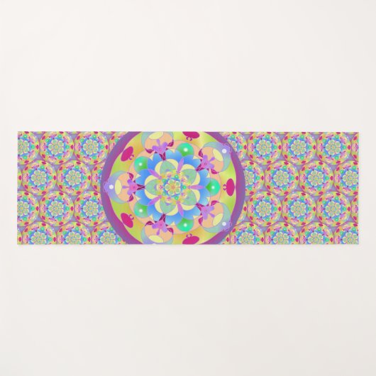 Rainbow Song Mandala Yogamat (Voorkant (horizontaal))