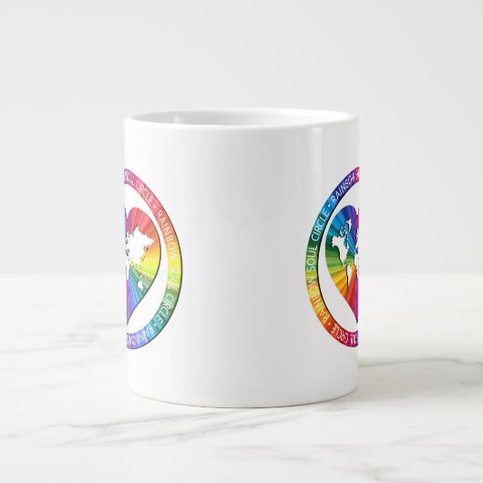 Rainbow Soul Circle Grote Koffiekop (Voorkant)