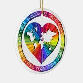 Rainbow Soul Circle Keramisch Ornament (Rechts)