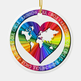 Rainbow Soul Circle Keramisch Ornament