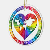 Rainbow Soul Circle Keramisch Ornament (Links)