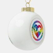 Rainbow Soul Circle Keramische Bal Ornament (Links)