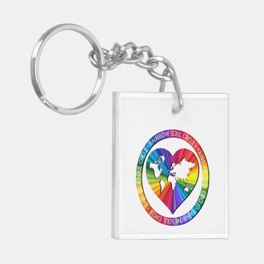 Rainbow Soul Circle Sleutelhanger (Voorkant Links)