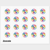 Rainbow Soul Circle Vierkante Sticker (Vel)