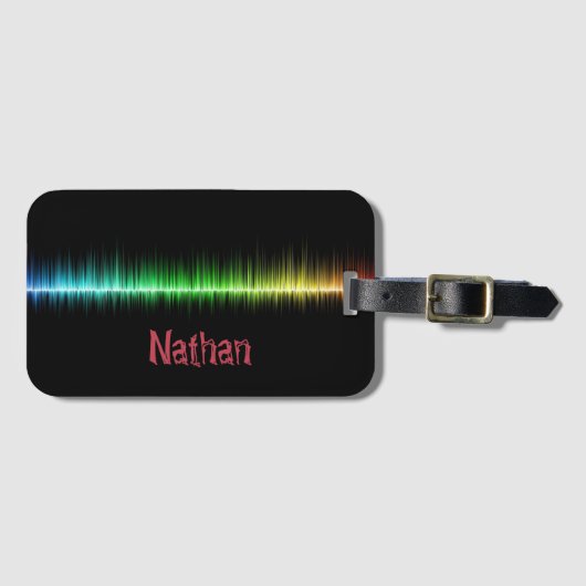 Rainbow Sound Audio Afbeelding Muziek Bagagelabel (Voorkant (horizontaal))