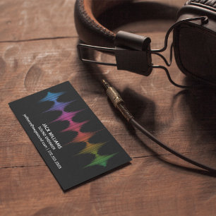Rainbow Sound Waves Engineer Muziek Producent Blac Magnetisch Visitekaartje