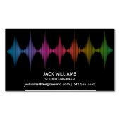 Rainbow Sound Waves Engineer Muziek Producent Blac Magnetisch Visitekaartje (Voorkant)