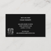 Rainbow Sound Waves Engineer Muziek Producent Blac Visitekaartje (Achterkant)