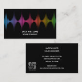 Rainbow Sound Waves Engineer Muziek Producent Blac Visitekaartje (Voorkant / Achterkant)