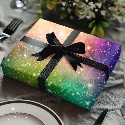 Rainbow Space Galaxy Nebula Cool Star Pattern Cadeaupapier