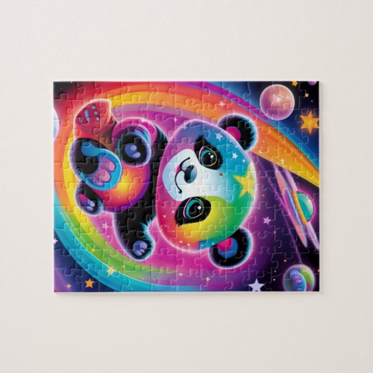 Rainbow Space Panda Puzzel Legpuzzel (Horizontaal)