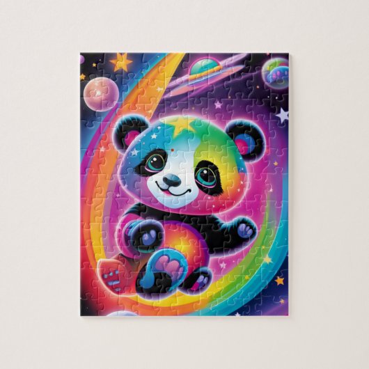 Rainbow Space Panda Puzzel Legpuzzel (Verticaal)
