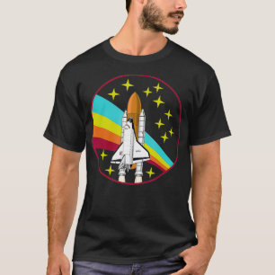 Rainbow Space Shuttle raketlancering T-shirt