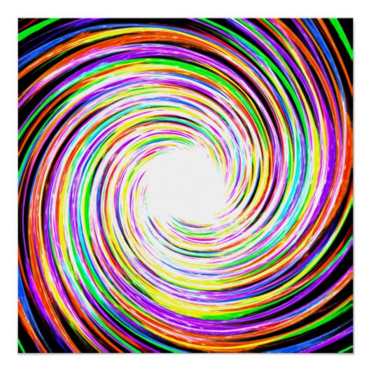 Rainbow Spark Swirl Perfect Poster (Voorkant)