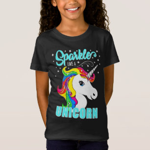 Rainbow Sparkle als een unicorn Stars T-shirt