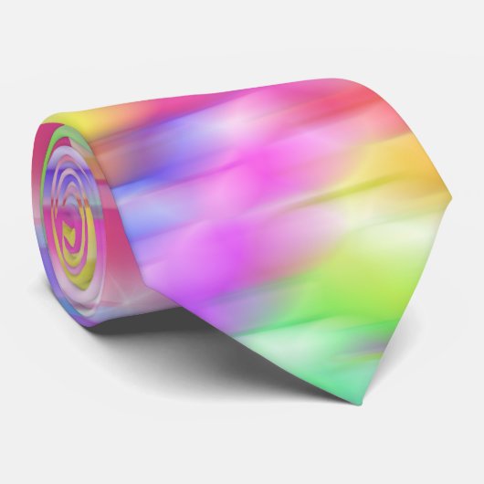 Rainbow sparkle bubbles stropdas (Opgerold)