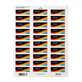 Rainbow Sparkle Fabulous Birthday Party Black Etiket (Full Sheet)