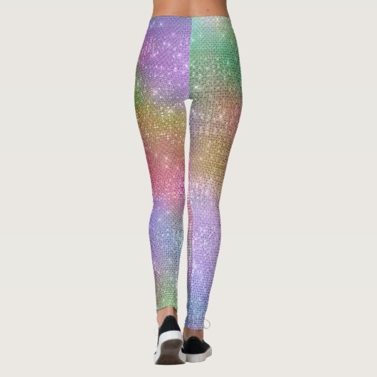 Rainbow Sparkle, gepersonaliseerd Leggings (Achterkant)