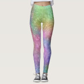 Rainbow Sparkle, gepersonaliseerd Leggings (Voorkant)