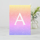 Rainbow Sparkle Glitter 13e dertien verjaardag Kaart (Staand voorkant)